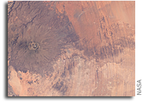 Photo: Emi Koussi Volcano and Aorounga Impact Crater, Chad As Seen From Space