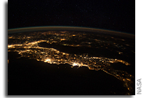 Image: Italy Seen From Space at Night