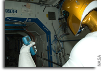 Photos: Cylon Uses Tricorder on the International Space Station