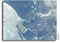 Photo: Etosha Pan in Namibia As Seen From Space