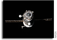 Close-up Photos: Progress 46 Cargo Droid Departs From the Space Station