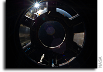 Photo: Looking Out of the Cupola at a Sunrise