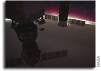 Photo: Aurora Australis, Star Tracks, and a Pair of Russian Spacecraft