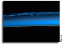 Photo: Polar Mesospheric Clouds As Seen From The International Space Station