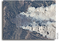 Photo: Fires in the Wyoming Range As Seen From Space