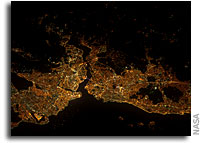 Image: Istanbul, Turkey As Seen at Night From Orbit