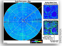 NASA Lunar Reconnaissance Orbiter LAMP Reveals Lunar Surface Features