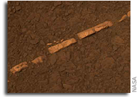 Looking at Water Deposits in Martian Geology