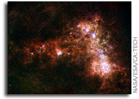 Herschel and Spitzer See Nearby Galaxies' Stardust