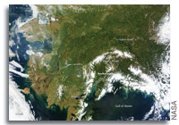 Rare Clear View of Alaska
