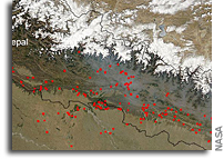 Image from Space: Fires in Nepal
