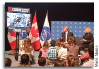 Prime Minister Stephen Harper Chats With Chris Hadfield