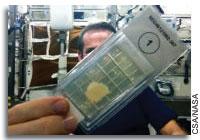 Chris Hadfield Demonstrates Microbial Air Sampling on the ISS