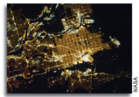 Vancouver, British Columbia, Canada At Night As Seen From Orbit