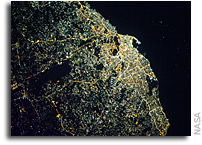 Tripoli, Libya At Night As Seen From Orbit