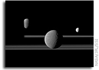 Moons and Rings of Saturn Are Made of Very Ancient Material