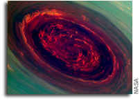 A Large Hurricane At Saturn's North Pole