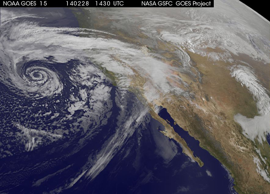 Huge Storm Heads For U.S. West Coast SpaceRef