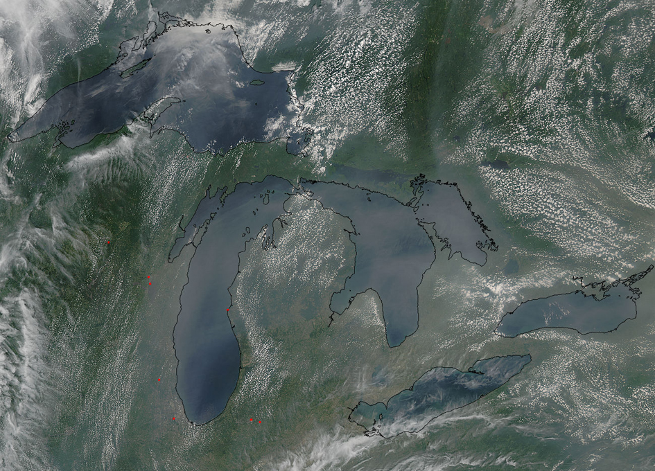 Color Out Of Space Streaming Canada Canadian Wildfire Smoke Over The Great Lakes As Seen From Orbit - SpaceRef