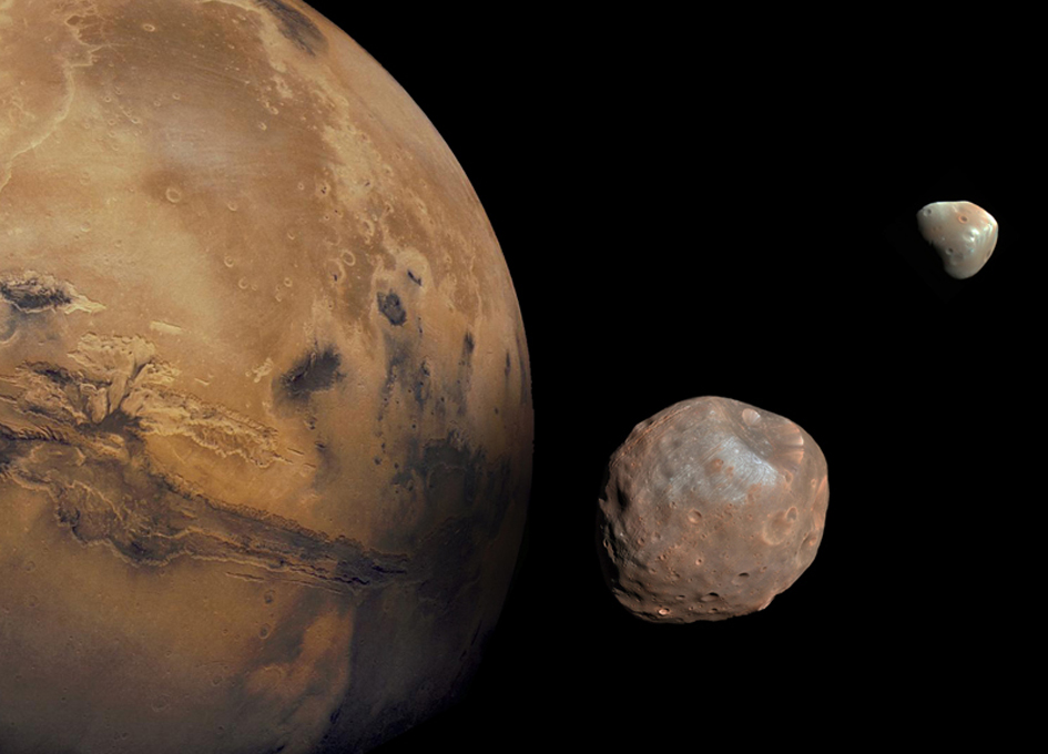 Did A Giant Mars Impact Create Phobos, Deimos and Another Moon