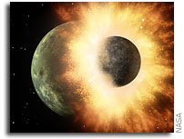 Extrasolar Planet Collision Sends Vaporized Rock and Hot Lava Flying